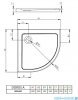 Radaway Doros A Stone brodzik półokrągły 80x80 kaszmirowy SDRA8080-01-84S